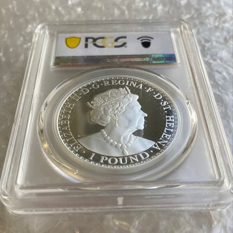 【PCGS鑑定PR69DCAM】 ウナとライオン 2022年 イギリス領セントヘレナ造幣局 1オンス銀貨 シルバー プルーフコイン Una Lion St.Helena