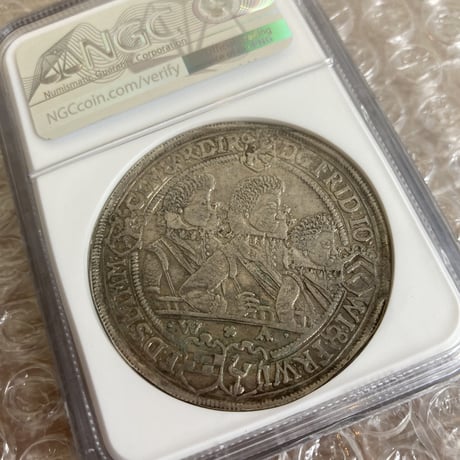 ターラー銀貨 4兄弟 1623年 神聖ローマ帝国 ドイツ ザクセン アルテンベルク FOUR SONS NGC鑑定XF Taler Theler silver coin アンティークコイン