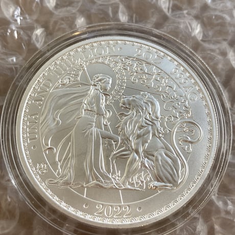 2oz 2022年・BU版 ウナとライオン セントヘレナ造幣局 2オンス銀貨 シルバーコイン Una Lion