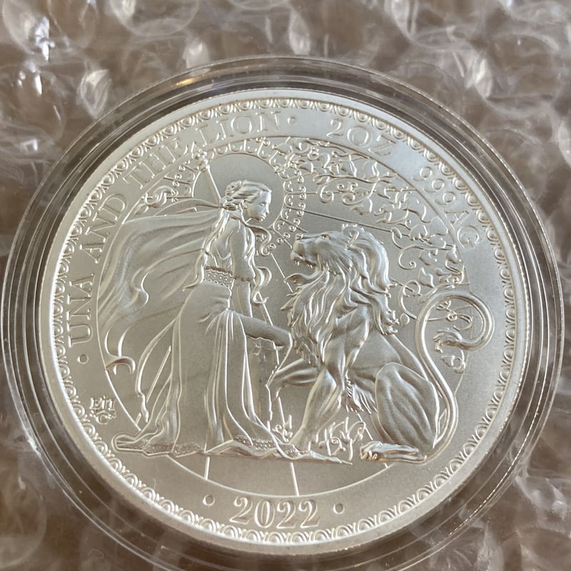 2oz 2022年・BU版 ウナとライオン セントヘレナ造幣局 2オンス銀貨