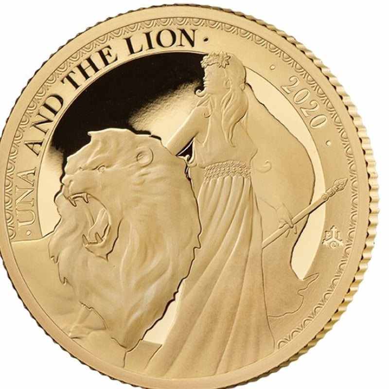 2020 ウナとライオン セントヘレナ 1/4オンス金貨 プルーフコイン 499 
