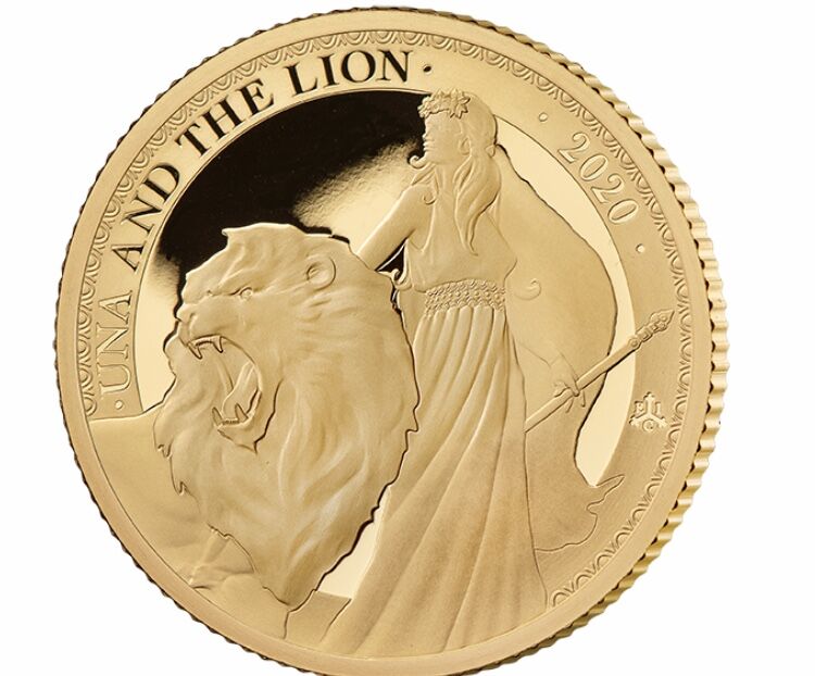 2020 ウナとライオン セントヘレナ 1/4オンス金貨 プルーフコイン 499