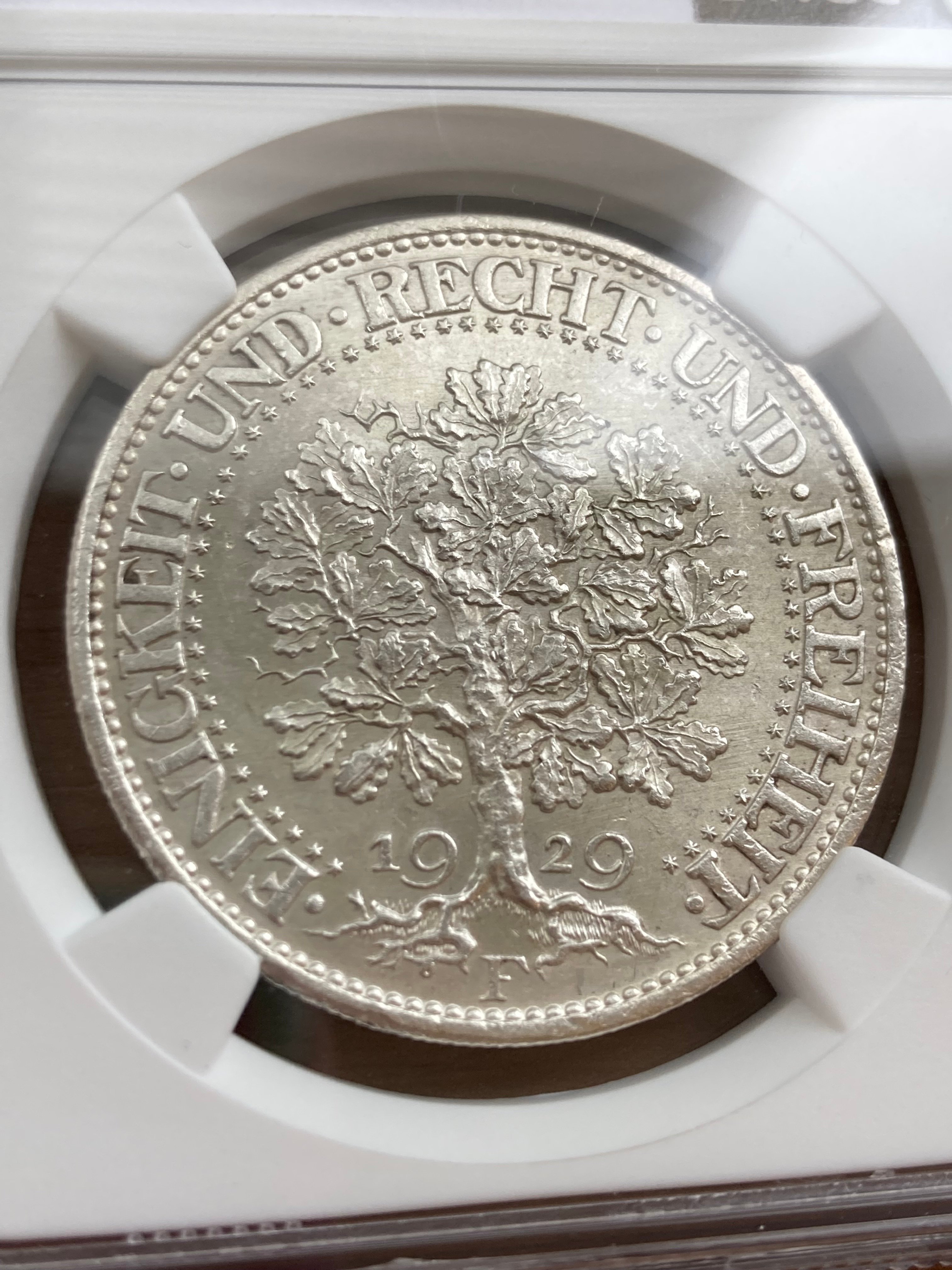 1927年 ワイマール共和国 ヒンデンブルク生誕80周年記念5マルク銀貨 original