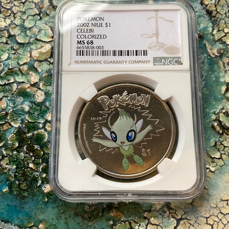 【TopPop‼︎ NGC鑑定MS69】ニウエ 2002年 ポケモン セレビィ カラー版 1ドル ニッケルコイン Pokemon CELEBI ※ポケカ・トレカのようなコレクタブル投資にも