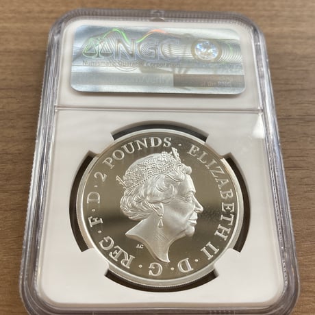【NGC70鑑定】コンプリーター・最終版 クイーンズビースト 1オンス 2ポンド銀貨 ロイヤルミント シルバープルーフコイン QUEEN'S BEASTS COMPLETER PF70UC