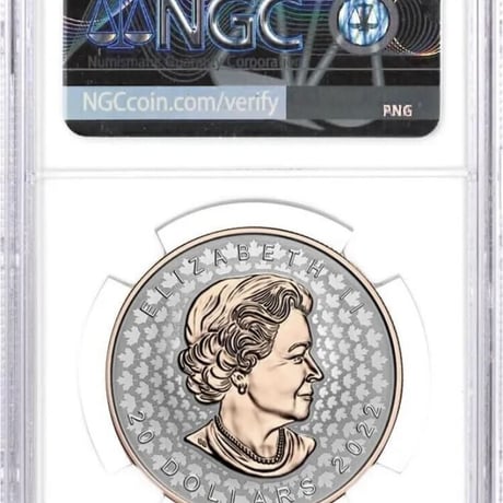 【NGC70鑑定・発行即日鑑定】カナダ メイプルリーフ銀貨 2022年 特殊打刻シルバーコイン 20ドル カナディアンミント