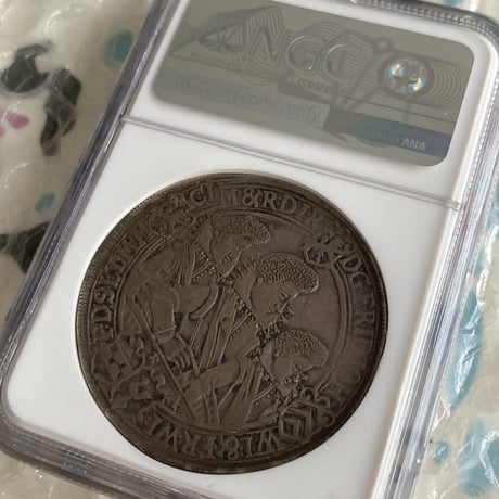 ターラー銀貨 4兄弟 1619年 神聖ローマ帝国 ドイツ ザクセン アルテンベルク NGC鑑定AU FOUR SONS taler theler silver coin アンティークコイン