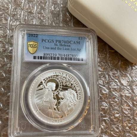 世界で6枚 【PCGS70鑑定】2022年度版 ウナとライオン イギリス領セントヘレナ造幣局 1オンス銀貨 シルバー プルーフコイン Una Lion