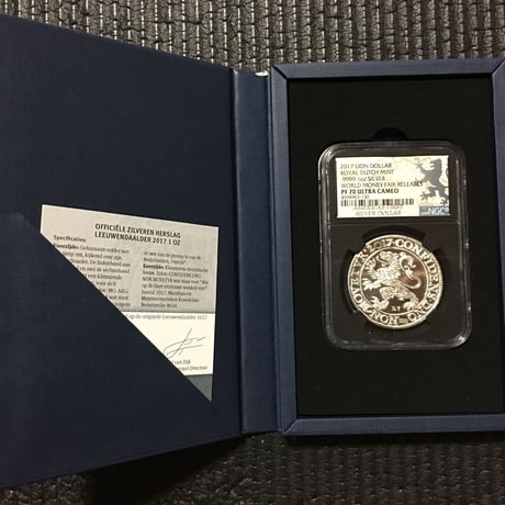 【最高品位：NGC PF70 ULTRA CAMEO】 2017 Lion Dollar ライオンダラー オランダ ロイヤルダッチ 銀貨 アンティークコイン ブラック 黒