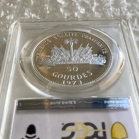 1973年 ハイチ 貝を持つ少女 マーメイド PCGS鑑定PR69DCAM 50グールド銀貨 シルバー プルーフコイン Haiti WOMAN WITH CONCH