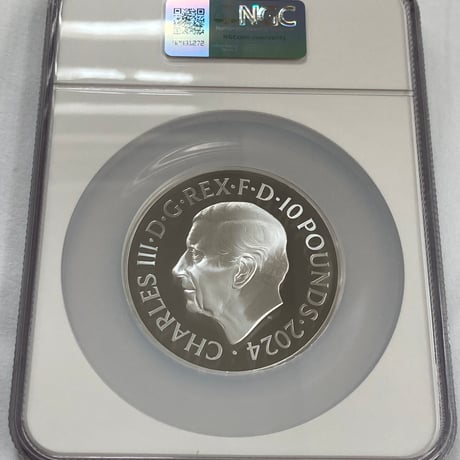 【5ozサイズ&ロイヤルミントラベル版】 発行即日鑑定 NGC鑑定PF70FDI ピストルッチ 2024年 聖セントジョージの竜退治 10ポンド 5オンス銀貨 シルバープルーフコイン