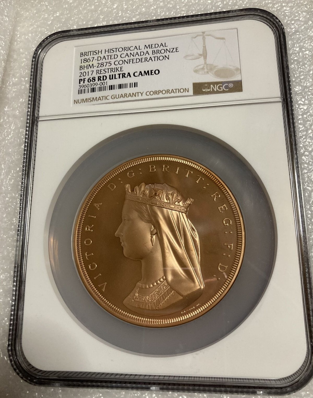 NGC鑑定品】カナダのウナとライオン 10オンス 銅メダル ブロンズ