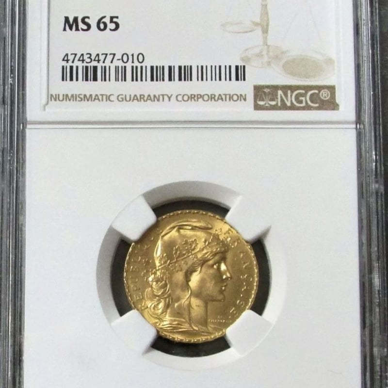NGC MS65】フランス 1912年 20フラン ルースター金貨 コイン ゴールド