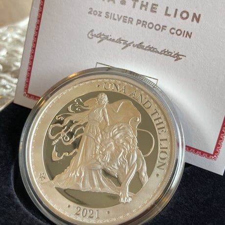 2オンス銀貨 ウナとライオン 2021 イギリス領セントヘレナ造幣局 2ポンド シルバー プルーフコイン Una Lion 2oz