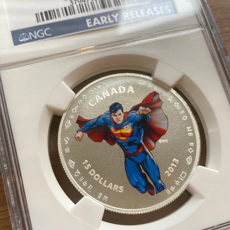 NGC鑑定PF70 カナダ 2013年 スーパーマン誕生75周年記念 15ドル銀貨 シルバー プルーフコイン SUPERMAN