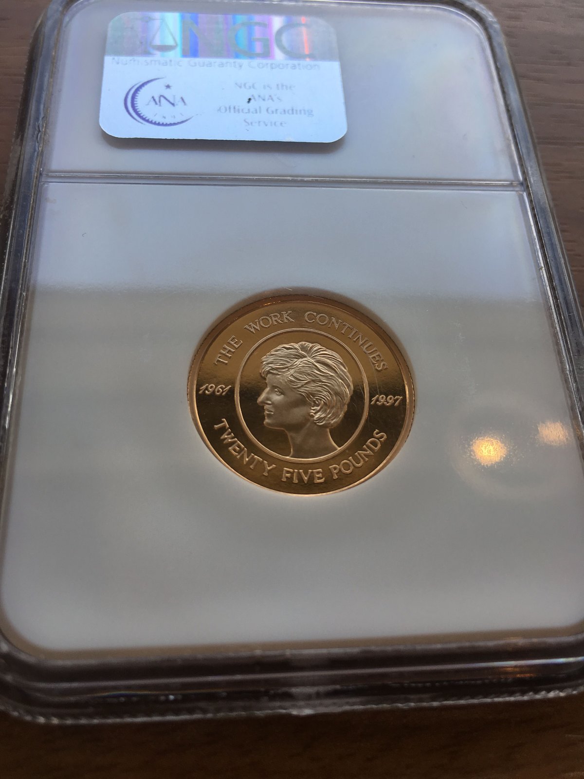 最高鑑定【NGC PF70UC】2002年 オルダニー島 ダイアナ妃 25ポンド金貨