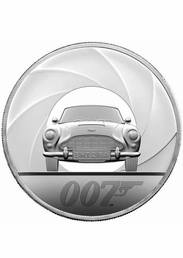 007・5オンス銀貨】2020年 007 ジェームズ・ボンド 10ポンド銀貨