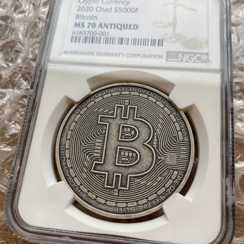ngc - NGC MS70 最高鑑定 2022 観世音菩薩 コイン NGC鑑定・MS70】 ビットコイン モチーフ チャド共和国 CFAフラン