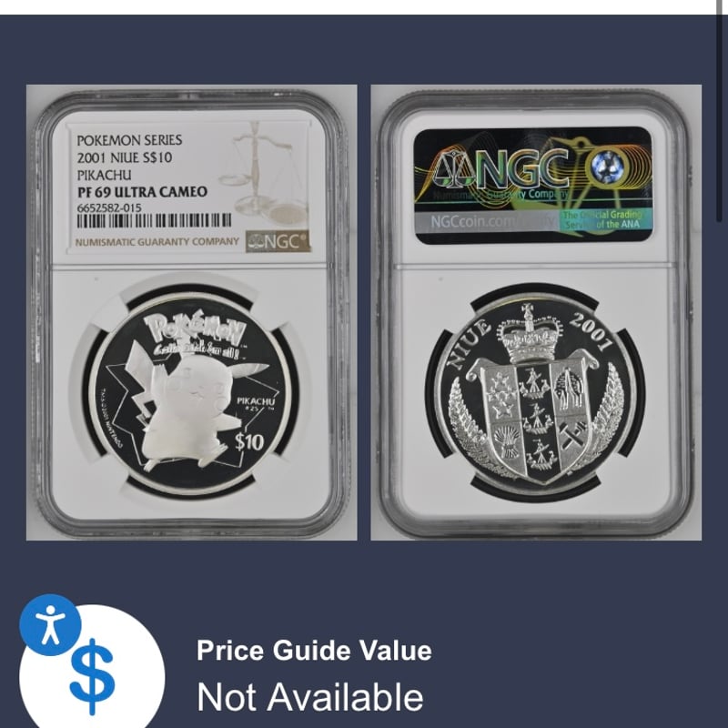 NGC鑑定PF69】ニウエ 2001年 ポケモン ピカチュウ 10ドル銀貨 NGC鑑定PF69】ニウエ 2001年 ポケモン ピカチュウ 10ドル銀貨