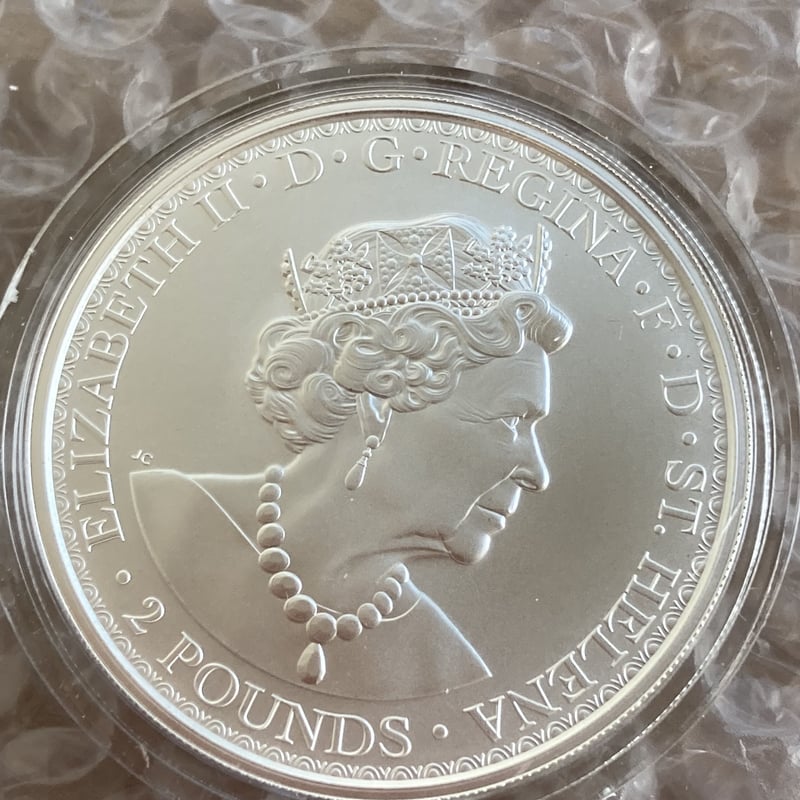 2oz 2022年・BU版 ウナとライオン セントヘレナ造幣局 2オンス銀貨