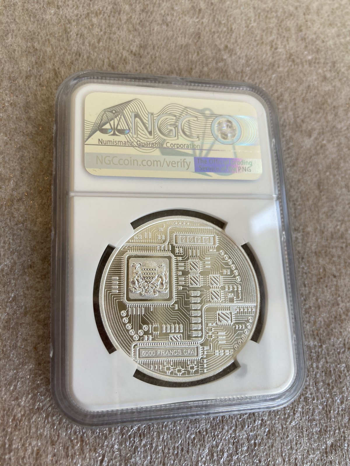 NGC鑑定PF67】 Litecoin ライトコイン プルーフ版 チャド共和国 CFAフラン...