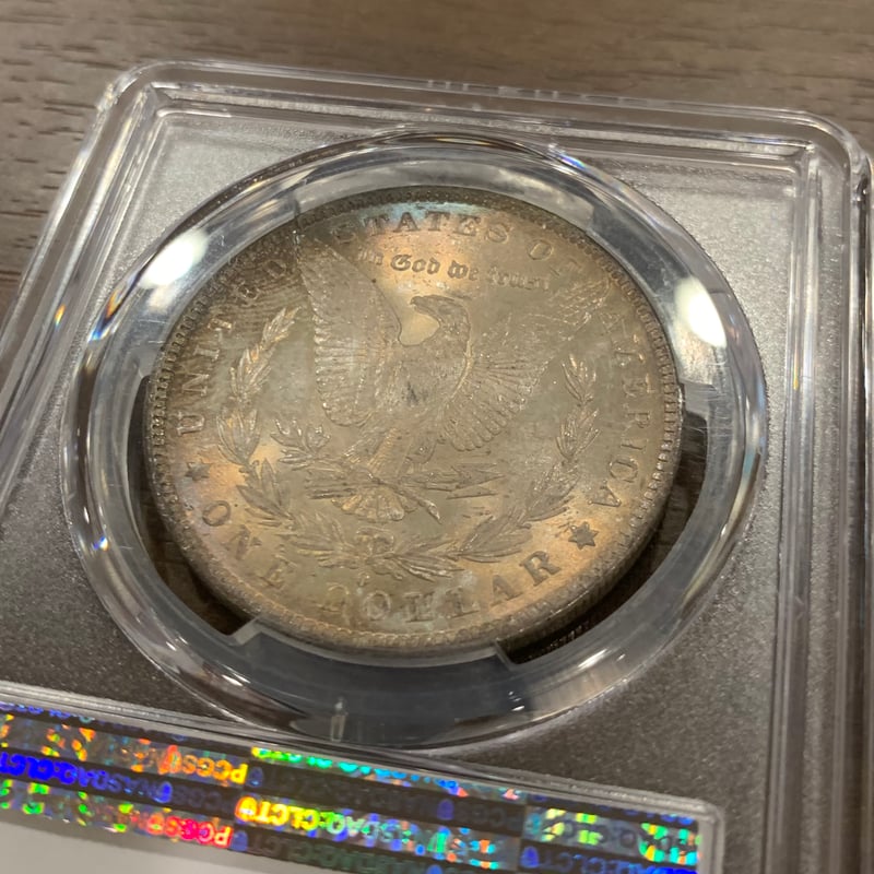 レインボートーン・両面】PCGS鑑定MS65 1884-O モルガンダラー