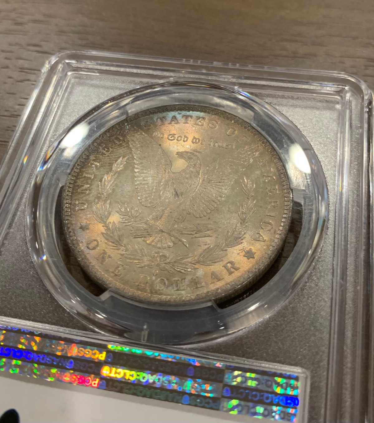 レインボートーン・両面】PCGS鑑定MS65 1884-O モルガンダラー