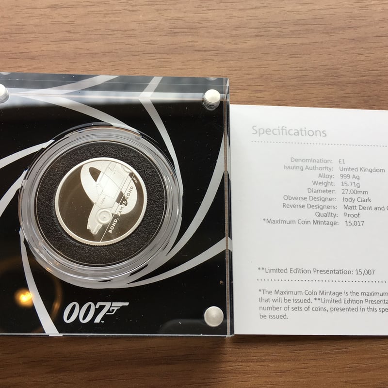 2020年 ジェームスボンド 007 銀貨 20J74AAA
