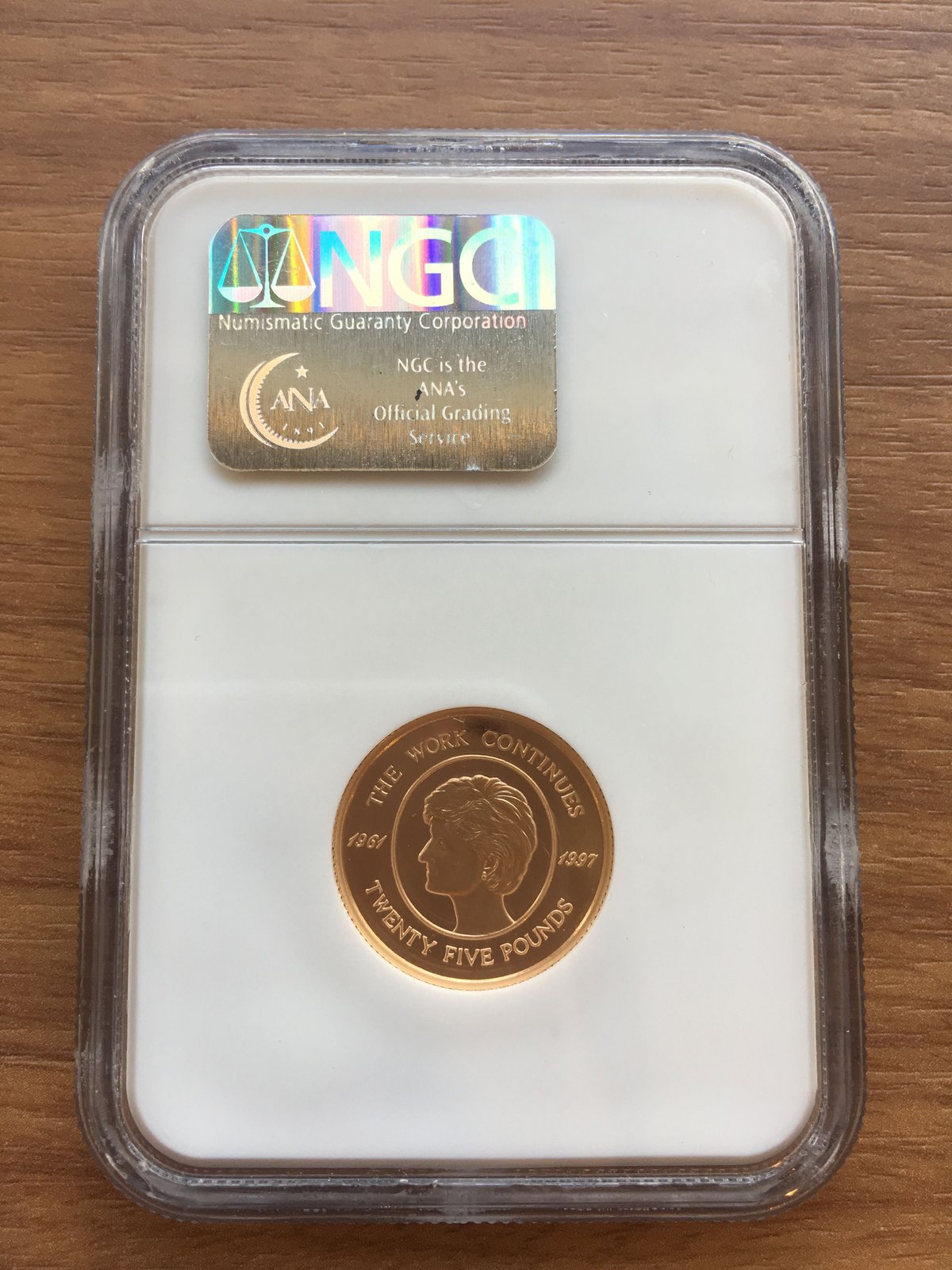 最高鑑定【NGC PF70UC】2002年 オルダニー島 ダイアナ妃 25ポンド金貨