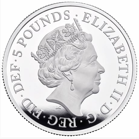 2oz Completer版 2021 クイーンズビースト 2オンス 5ポンド銀貨 プルーフコイン シルバー Royal Mint QUEEN'S BEASTS Silver coin