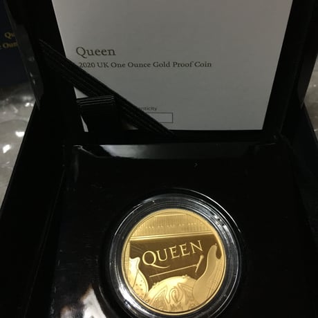 ミュージックレジェンズ クイーン 1オンス金貨 100ポンド プルーフコイン ゴールド 2020年 英国 ロイヤルミント