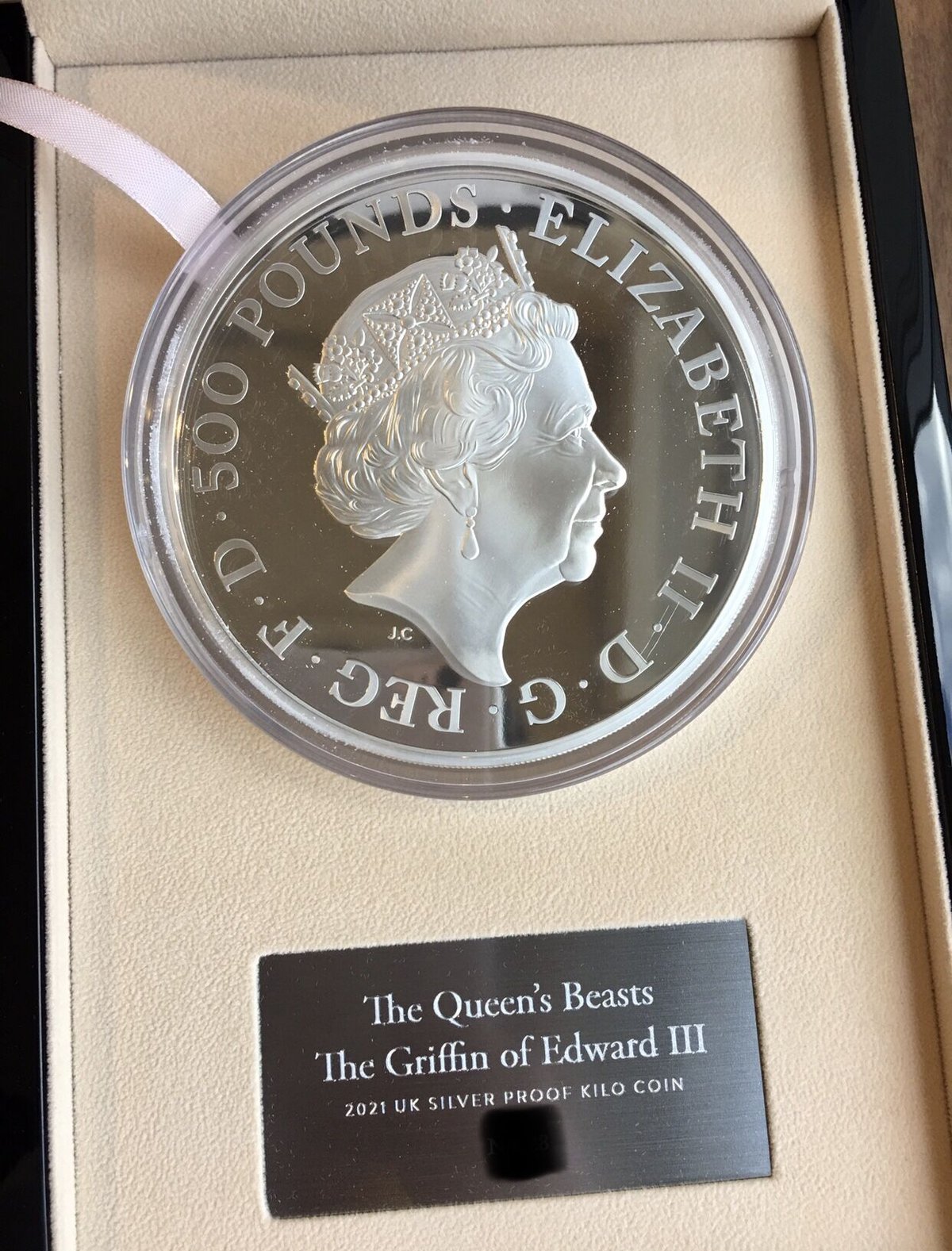 1kg銀貨】2021 エドワード3世のグリフィン クイーンズビーストシリーズ