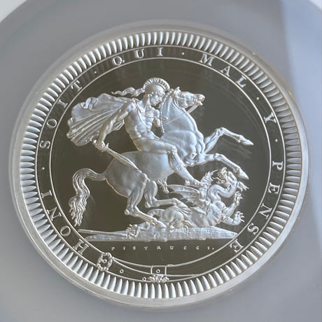 5ozサイズ‼︎  ロイヤルミント ピストルッチ NGC鑑定PF69 2024年 聖ジョージの竜退治 5オンス銀貨 シルバー プルーフコイン Royal Mint Pistrucci