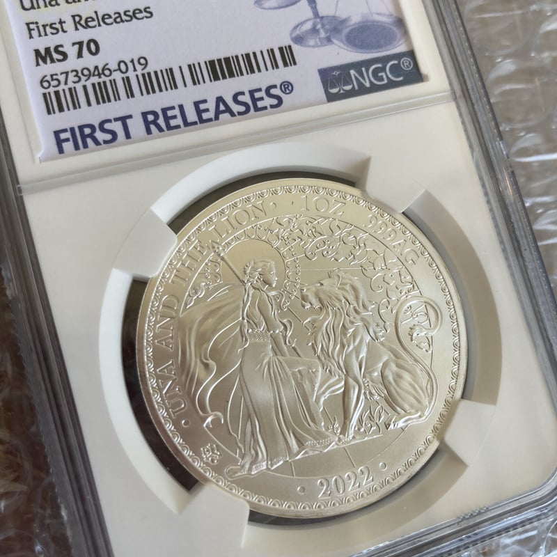 ☆ウナとライオン☆ NGC最高鑑定 MS70 2022 ファーストリリース 銀貨