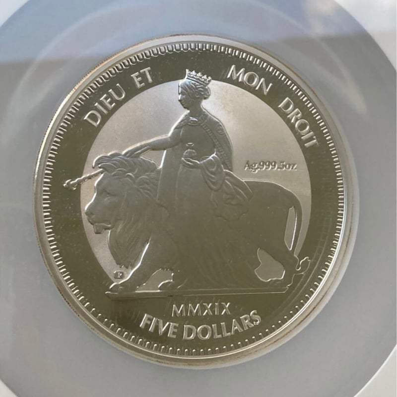 NGC鑑定PF69】 5オンス ウナとライオン 2019 イギリス領 ヴァージン