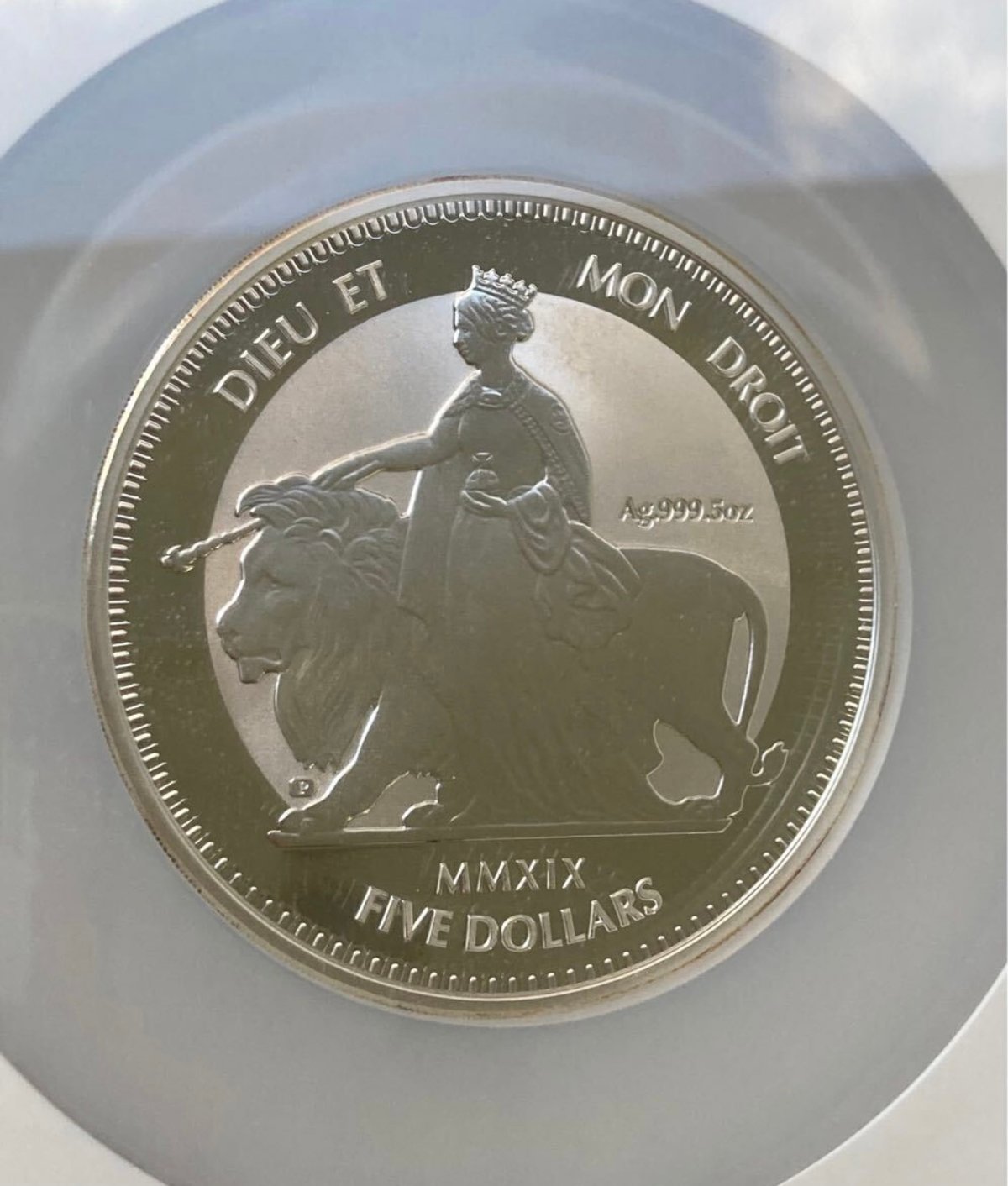 NGC鑑定PF69】 5オンス ウナとライオン 2019 イギリス領 ヴァージン