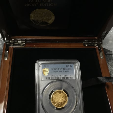 2020 パプアニューギニア 極楽鳥 100キナ 1/4オンス 金貨 プルーフコイン PCGS PR70DCAM Papua New Guinea Bird of Paradise