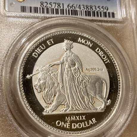 2oz Piedfort 【PCGS鑑定MS66】 ウナとライオン 2019 イギリス領 ヴァージン諸島 2オンス銀貨 ピエフォー リバースプルーフ シルバーコイン