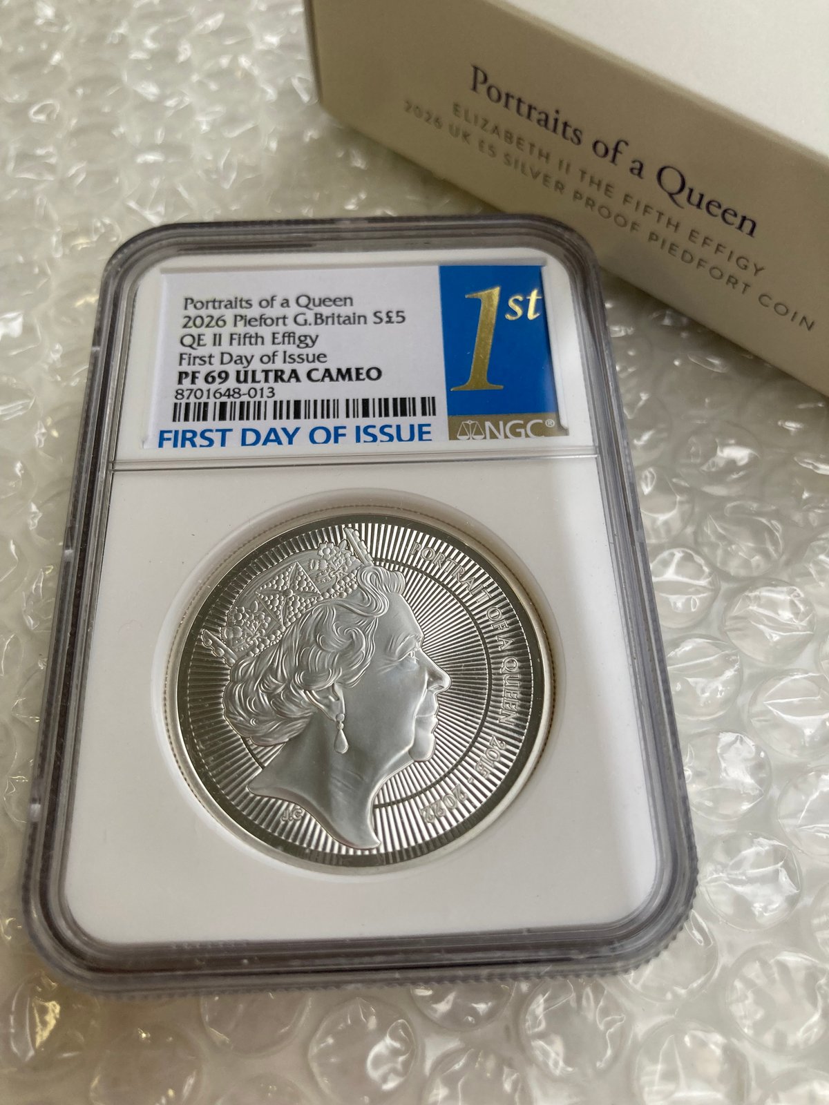 準最高鑑定　NGC-PF69　2010 オルダニー ウィリアム王子 婚約　箱付 倍厚ピエフォーサイズ】第5版・5th NGC鑑定PF69FDI 発行即日・初日鑑定