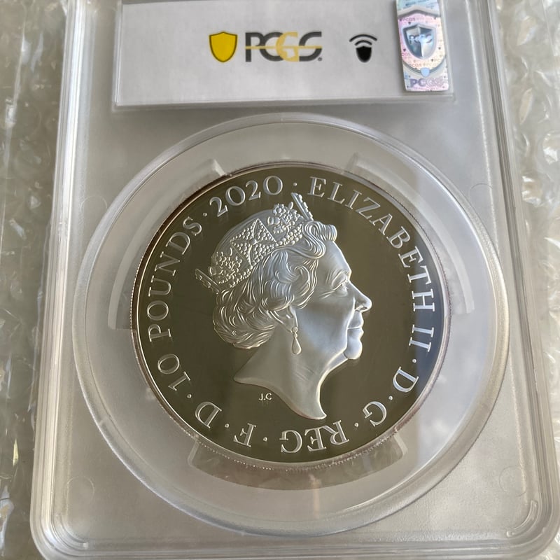 PCGS鑑定PR69 エルトンジョン 5オンス 10ポンド銀貨 シルバープルーフ