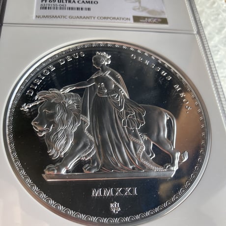 【1kg銀貨・NGC69鑑定FDI・マスターピース版】ウナとライオン ウィリアム・ワイオンデザイン 2021年 セントヘレナ 1キログラム銀貨 シルバープルーフコイン