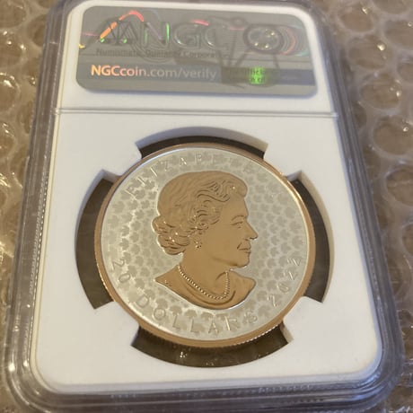 【NGC70鑑定・発行即日鑑定】カナダ メイプルリーフ銀貨 2022年 特殊打刻シルバーコイン 20ドル カナディアンミント