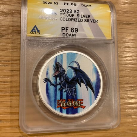 【セット：ANACS鑑定PF69】遊戯王 ブルーアイズホワイトドラゴン 青眼の白竜 レッドアイズブラックドラゴン ニウエ 1オンス銀貨 シルバーコイン ×トレカ・トレーディングカード