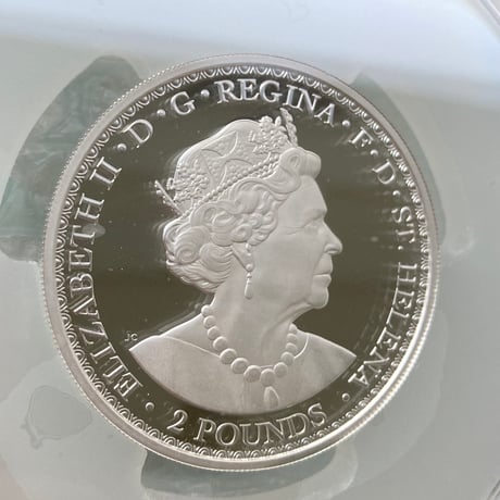 PCGS鑑定PR68 2オンス銀貨 ウナとライオン マスターピース版 2021年 イギリス領セントヘレナ造幣局 シルバープルーフコイン 大サイズスラブ