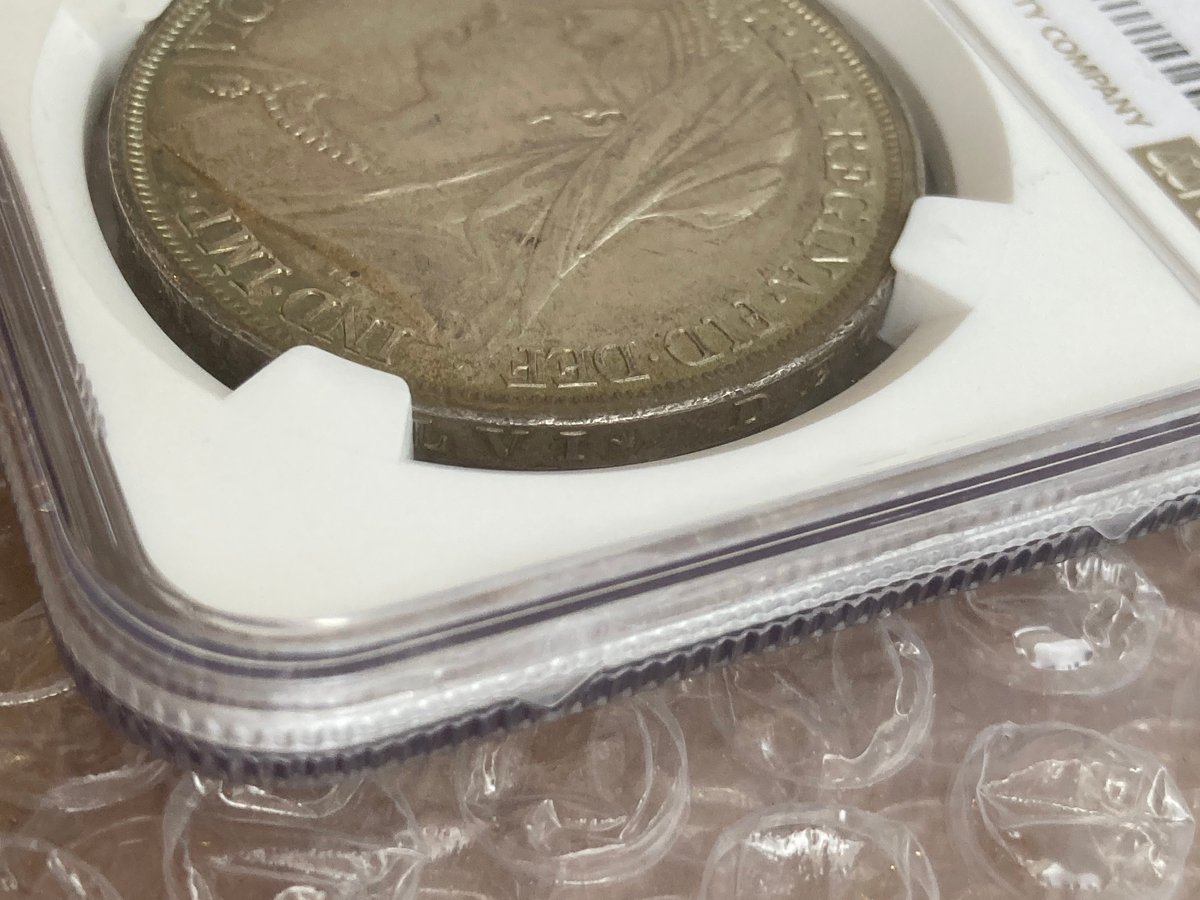 NGC鑑定MS62 クラウン銀貨 ヴィクトリア女王 1893年 ヴェール NGC鑑定MS62 クラウン銀貨 ヴィクトリア女王 1893年 ヴェール