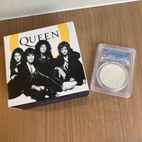 【PCGS69鑑定】2オンス銀貨 ミュージック レジェンド クイーン シルバープルーフコイン 英国 イギリス造幣局 ロイヤルミント QUEEN 2oz