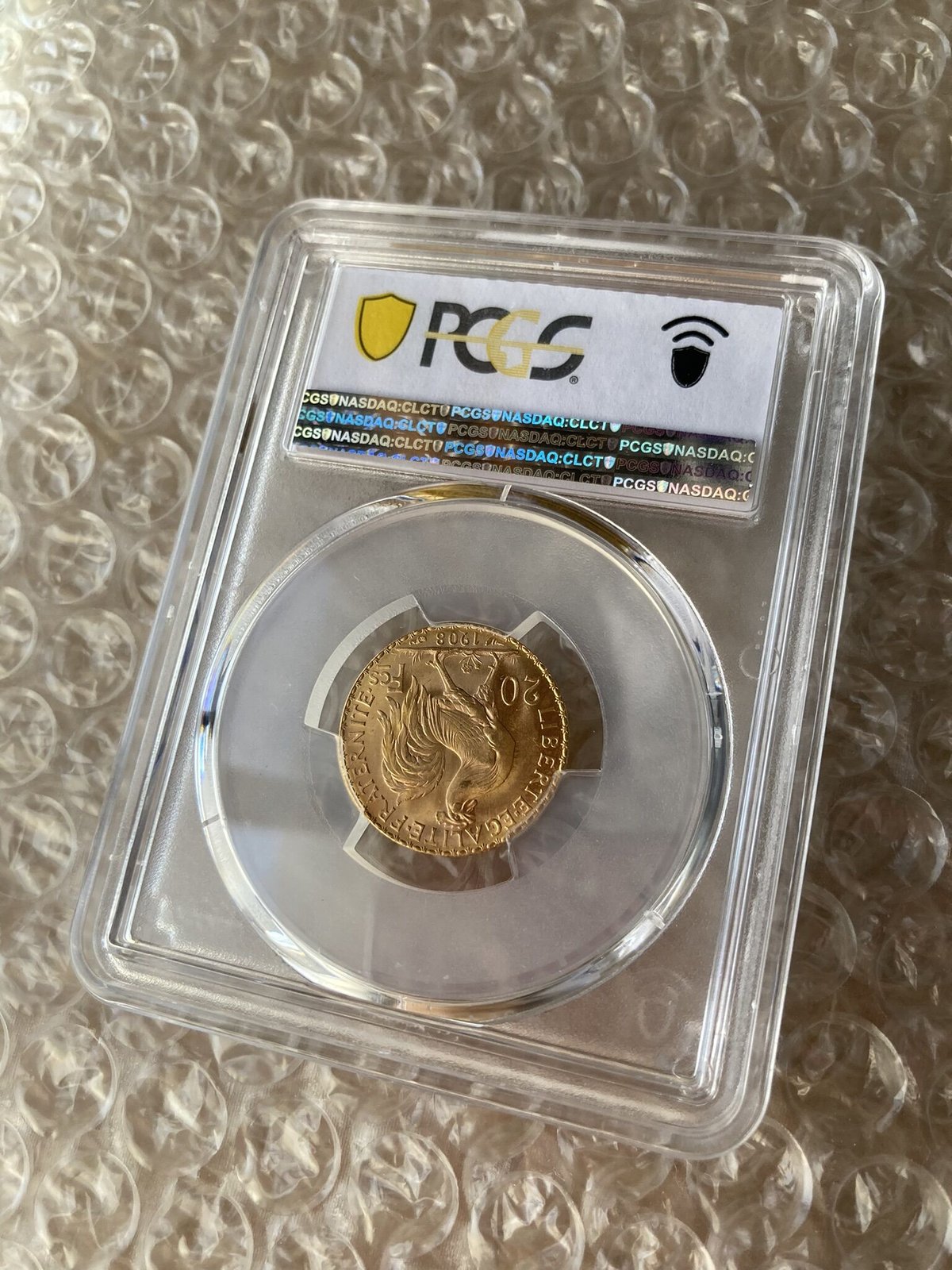 1908年・PCGS MS66+】フランス 20フラン ルースター金貨 ゴールド アン