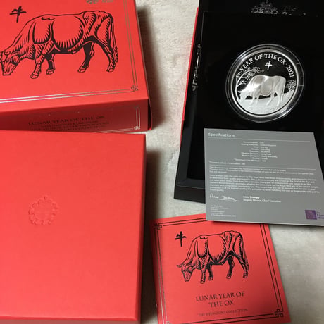 2021 ロイヤルミント ルナイヤー 丑年 牛 LUNAR YEAR OF THE OX 5オンス 10ポンド銀貨 プルーフコイン シルバー 英国 イギリス royal mint