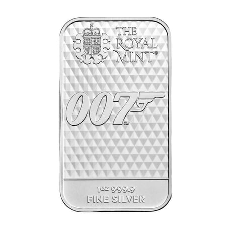 【第2弾・ダイヤモンドは永遠に】007 ロイヤルミント 1オンス 銀棒 シルバーバー 英国 イギリス造幣局 インゴット James Bond Royal Mint