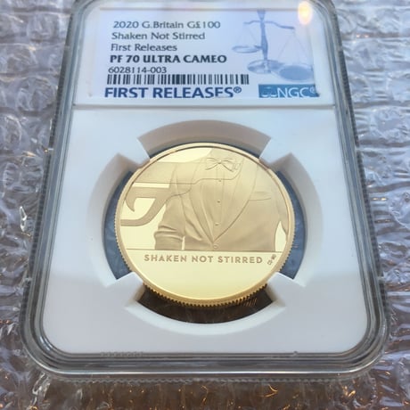 【NGC・PF70UC +FR】第3貨1オンス金貨 007 ジェームズ・ボンド 100ポンド金貨 プルーフコイン ゴールド 2020 ロイヤルミント イギリス 英国 James Bond